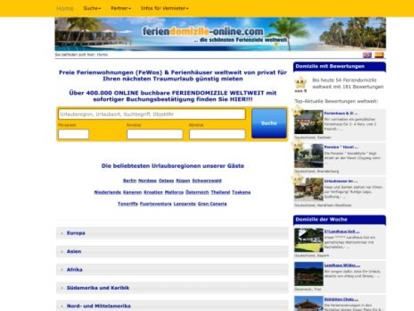 feriendomizile-online.com — SEO audit screenshot
