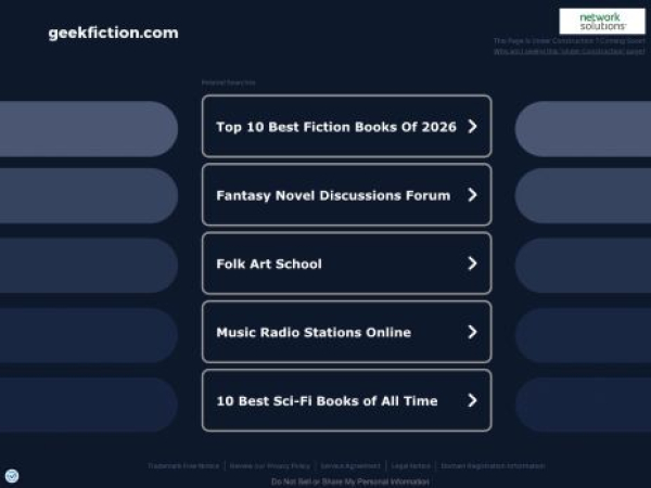 geekfiction.com — SEO audit screenshot