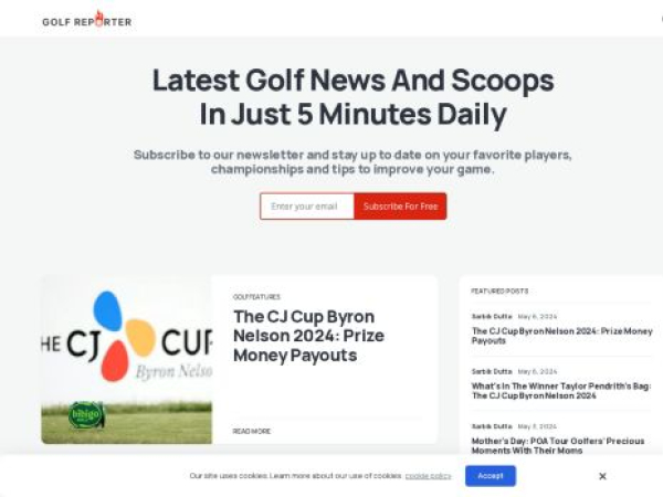 golfreporter.com — SEO audit screenshot