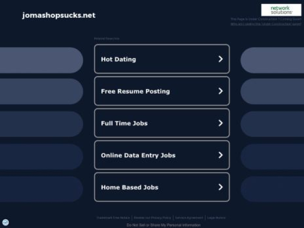jomashopsucks.net — SEO audit screenshot