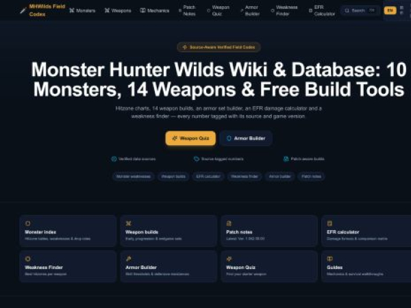 mhwilds.wiki — SEO audit screenshot