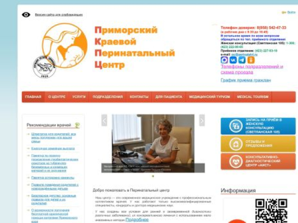 perinatalvl.ru — SEO audit screenshot