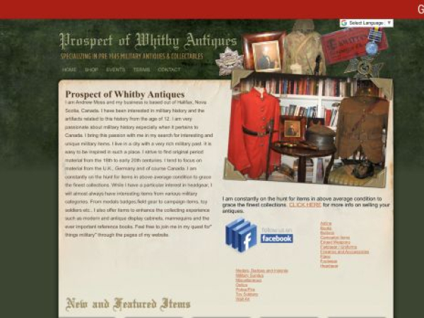 prospectofwhitbyantiques.com — SEO audit screenshot
