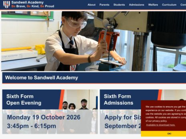sandwellacademy.com — SEO audit screenshot